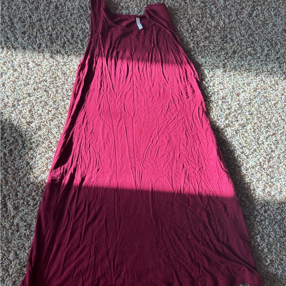 Sleeveless Burgundy Maxi Dress